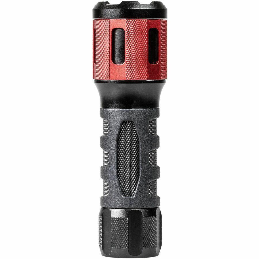Dorcy Ultra HD Series Twist Flashlight - 360 lm Lumen - 3 x AAA - Battery - Impact Resistant - Black, Red - 1 Each. Picture 5