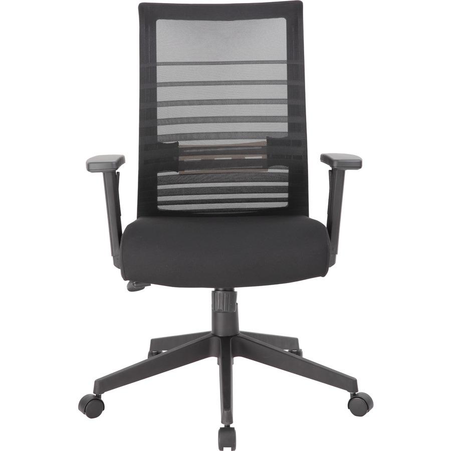 Boss Mesh Task Chair - Black Seat - Black Mesh Back - Black Frame - 5-star Base - 1 Each. Picture 3