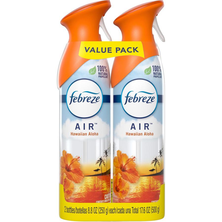 Febreze Hawaiian Air Spray Pack - Liquid - 8.8 fl oz (0.3 quart) - Hawaiian Aloha - 12 / Carton - Odor Neutralizer, VOC-free. Picture 3