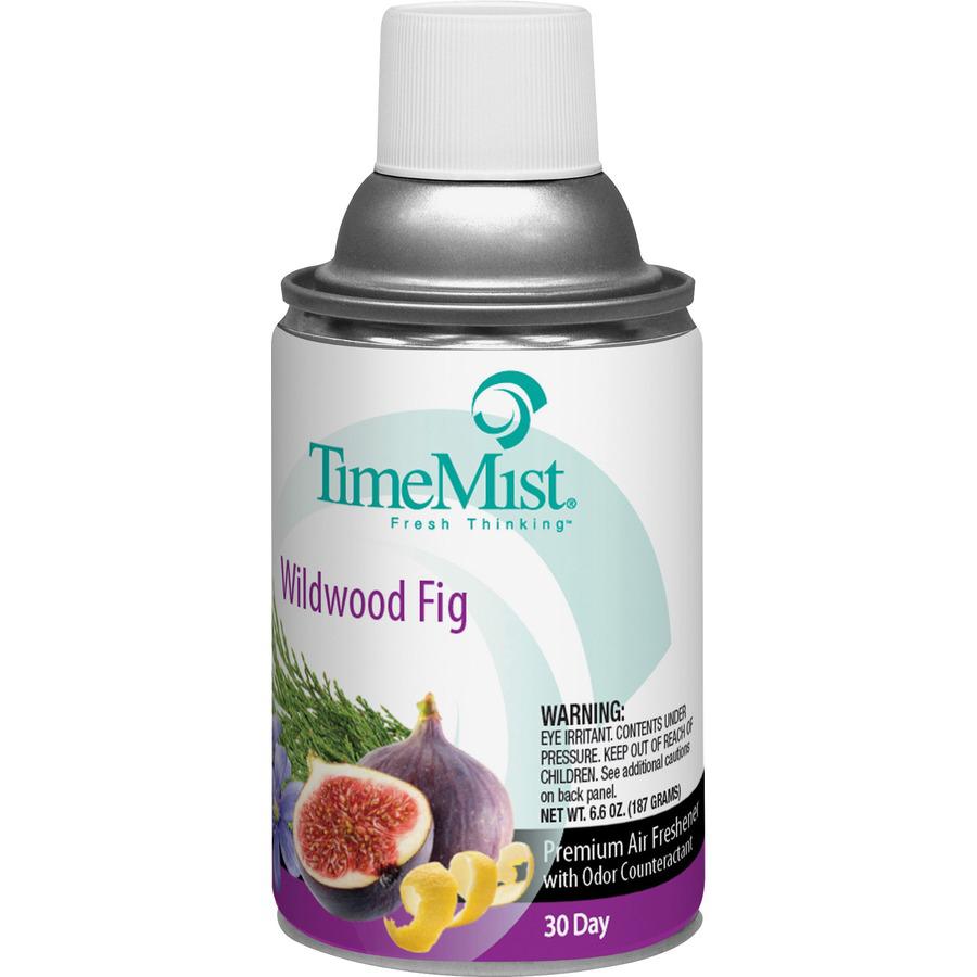 TimeMist Metered 30-Day Wildwood Fig Scent Refill - Spray - 6000 ft³ - 6.6 fl oz (0.2 quart) - Wildwood Fig - 30 Day - 12 / Carton - Odor Neutralizer, Long Lasting. Picture 3