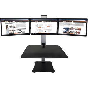 Victor High Rise Electric Triple Monitor Standing Desk - 23" to 34" Screen Support - 37.50 lb Load Capacity - 20" Height x 28" Width x 23" Depth - Desktop, Tabletop - High Pressure Laminate (HPL) - Wo. Picture 7
