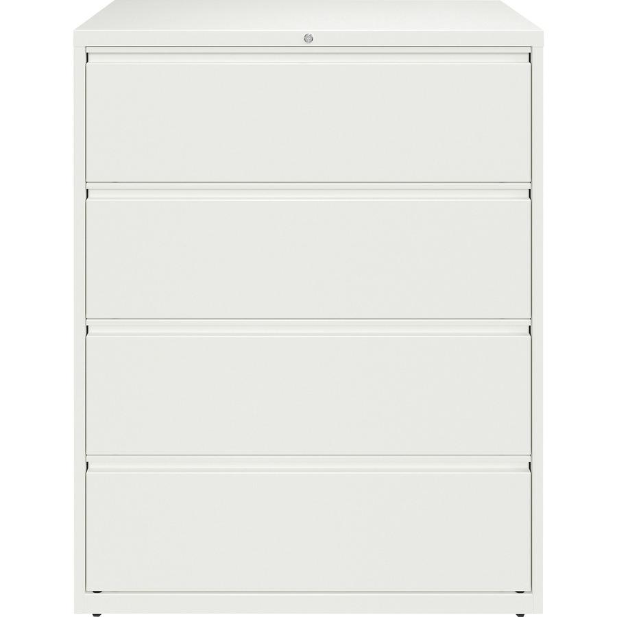 Lorell Fortress Series Lateral File - 42" x 18.6" x 52.5" - 4 x Drawer(s) for File - Letter, Legal, A4 - Lateral - Hanging Rail, Magnetic Label Holder, Locking Drawer, Locking Bar, Ball Bearing Slide,. Picture 3