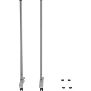 Lorell Adaptable Panel Legs for 71"H Configuration - 18.8" Width x 2" Depth x 48.8" Height - Aluminum - Silver. Picture 2