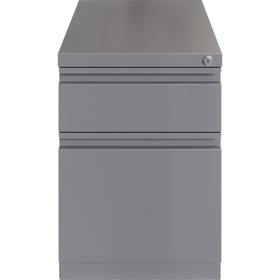 Lorell 20" Box/File Mobile Pedestal - 15" x 19.9" x 23.8" for Box, File - Letter - Mobility, Ball-bearing Suspension, Removable Lock, Pull-out Drawer, Recessed Drawer, Anti-tip, Casters, Key Lock - Si. Picture 5