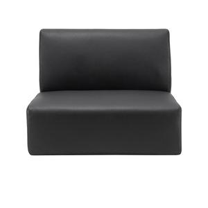 Lorell Contemporary Collection Single Seat Sofa - 25.5" x 25.5" x 19.6" - Material: Polyurethane - Finish: Black. Picture 5