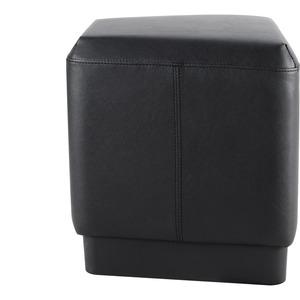 Lorell Contemporary 17" Rectangular Foot Stool - Black Polyurethane Seat - 1 Each. Picture 3