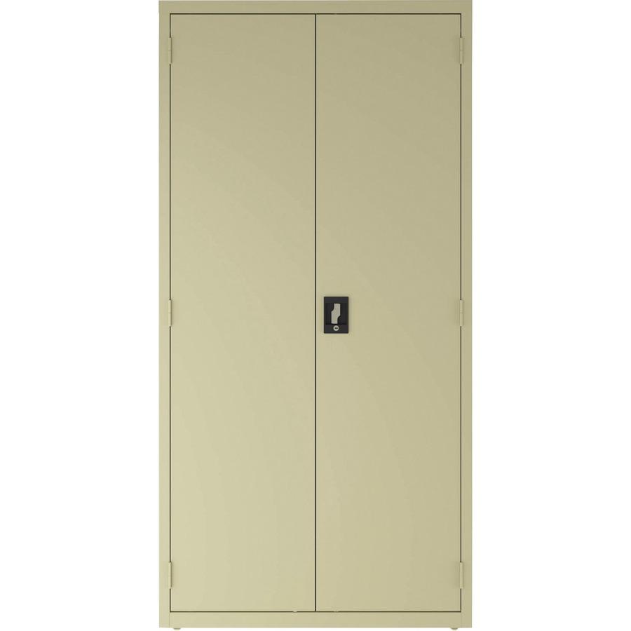 Lorell Fortress Series Janitorial Cabinet - 36" x 18" x 72" - 4 x Shelf(ves) - Hinged Door(s) - Locking System, Welded, Sturdy, Recessed Locking Handle, Durable, Powder Coat Finish, Storage Space, Adj. Picture 4