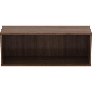 Lorell Panel System Open Storage Cabinet - 18.1" Height x 31.5" Width x 15.8" Depth - Walnut - Laminate - 1 Each. Picture 8