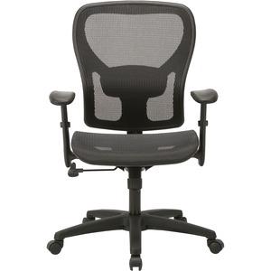 Lorell SOHO Mesh Mid-Back Task Chair - Mesh Seat - Mesh Back - 5-star Base - Black - 1 Each. Picture 2