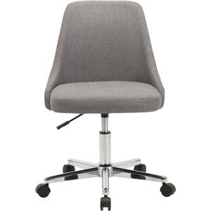Lorell Task Chair - 22.5" x 24.4" x 31.5" - Material: Fabric, Chrome Base - Finish: Gray. Picture 5