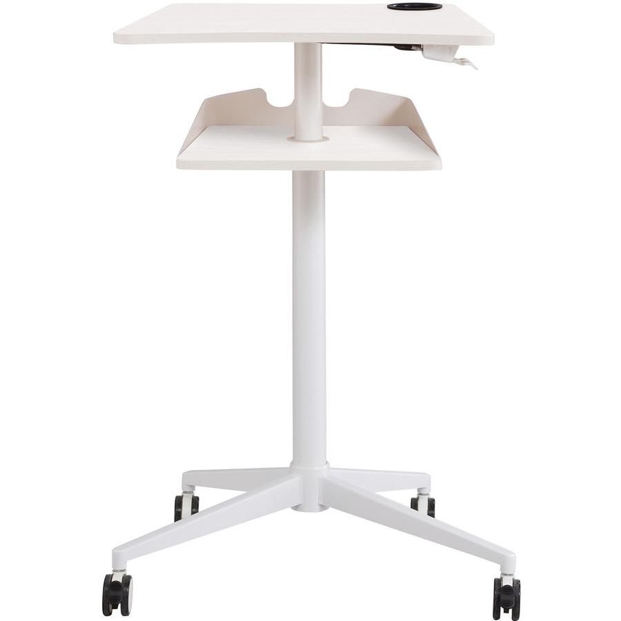Safco Active Collection Vum Mobile Workstation - 25.3" x 19.8" x 47.8" - 2 Shelve(s) - Finish: White. Picture 4