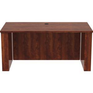 Lorell Essentials 60" Sit-to-Stand Desk Shell - 0.1" Top, 1" Edge, 60" x 29"49" - Finish: Cherry. Picture 2