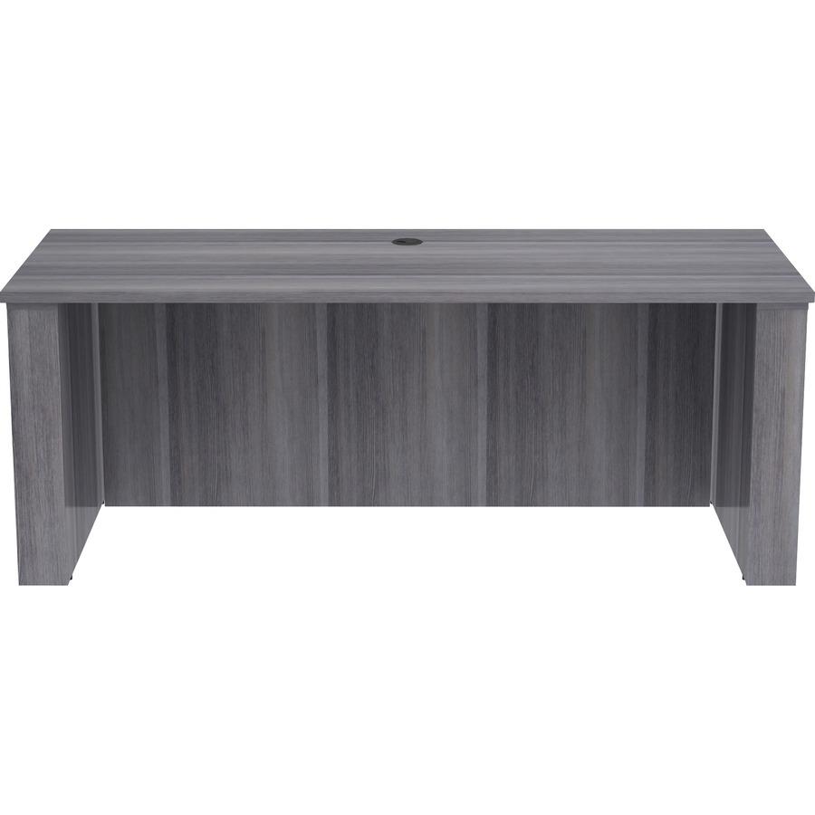 Lorell Essentials 72" Sit-to-Stand Desk Shell - 0.1" Top, 1" Edge, 72" x 29" x 49" - Material: Polyvinyl Chloride (PVC) Edge - Finish: Laminate Top, Weathered Charcoal. Picture 8