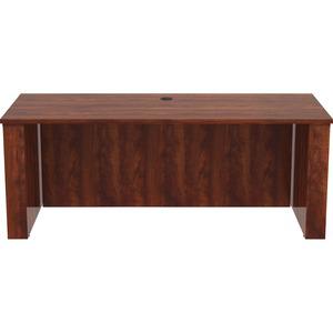 Lorell Essentials Series Sit-to-Stand Desk Shell - 0.1" Top, 1" Edge, 72" x 29"49" - Finish: Cherry - Laminate Table Top. Picture 2