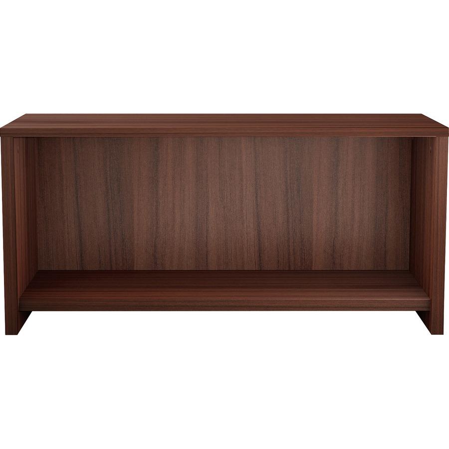 Lorell Essentials Series Wall-Mount Hutch - 36" x 15"17" , 1" Bottom Panel, 1" Side Panel, 0.6" Back Panel - Band Edge - Material: Laminate - Finish: Espresso Laminate. Picture 3