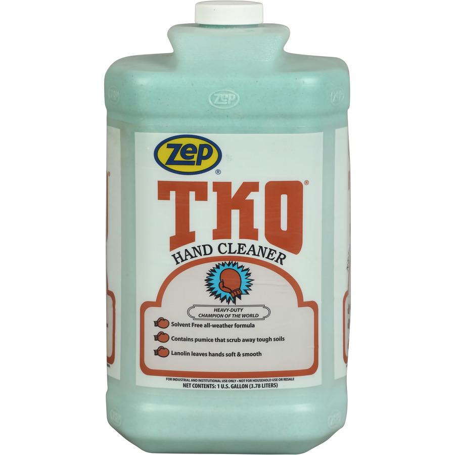 Zep TKO Hand Cleaner - Lemon Lime ScentFor - 1 gal (3.8 L) - Dirt Remover, Grime Remover, Grease Remover - Hand - Blue, Opaque - Solvent-free, Heavy Duty, Non-flammable - 4 / Carton. Picture 4
