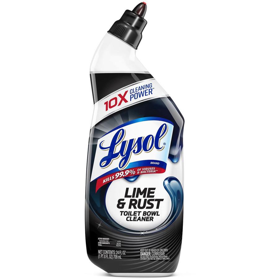 Lysol Lime/Rust Toilet Bowl Cleaner - 24 fl oz (0.8 quart) - Atlantic Fresh Scent - 9 / Carton - Blue. Picture 3