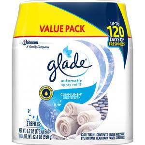 Glade Automatic Spray Refill Value Pack - Spray - 12.4 fl oz (0.4 quart) - Clean Linen - 60 Day - 6 / Carton - Long Lasting. Picture 2