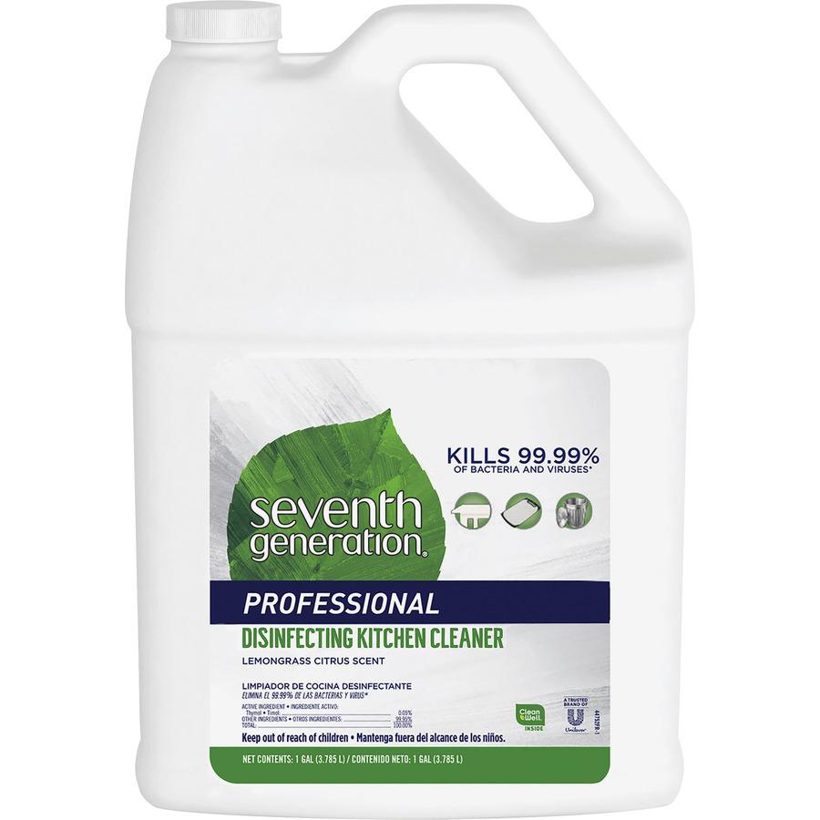Seventh Generation Disinfecting Kitchen Cleaner Refill - 128 fl oz (4 quart) - Lemongrass Citrus Scent - 2 / Carton. Picture 3