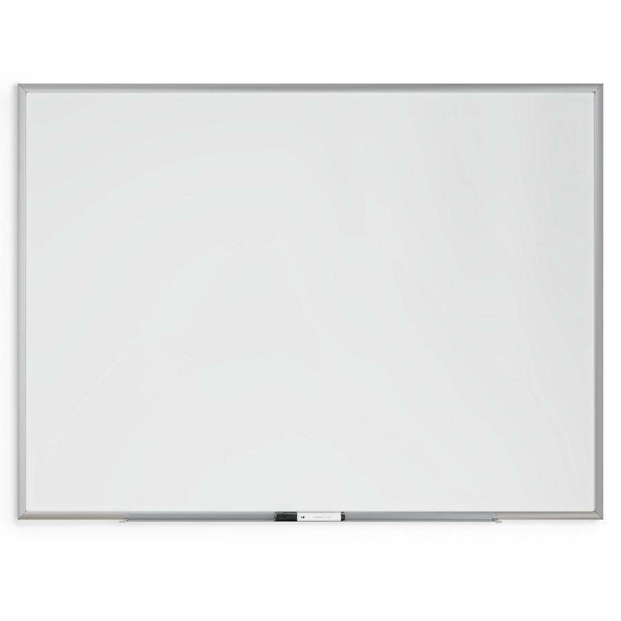 U Brands Magnetic Dry Erase Board - 35" (2.9 ft) Width x 47" (3.9 ft) Height - White Painted Steel Surface - Silver Aluminum Frame - Rectangle - Horizontal/Vertical - Magnetic - 1 Each. Picture 4