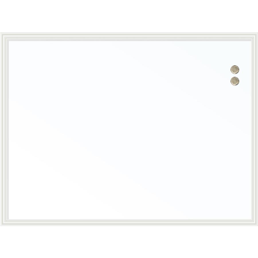 U Brands Magnetic Dry Erase Board - 30" (2.5 ft) Width x 40" (3.3 ft) Height - White Painted Steel Surface - White Wood Frame - Rectangle - Horizontal/Vertical - 1 Each. Picture 4