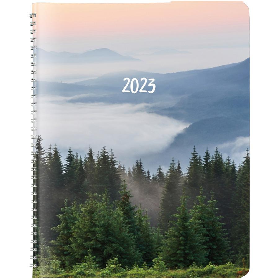 Brownline Mountain Monthly 2023 Planner - Monthly - 14 Month - December 2023 - January 2024 - Twin Wire - Nature's Hues - 8.9" Height x 7.1" Width - Ruled Daily Block, Reminder Section, Notes Area, Si. Picture 6