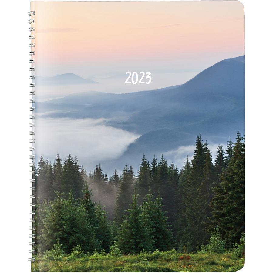 Brownline Mountain Monthly 2023 Planner - Monthly - 14 Month - December 2023 - January 2025 - Twin Wire - Nature's Hues - 11" Height x 8.5" Width - Ruled Daily Block, Reminder Section, Notes Area, Six. Picture 4
