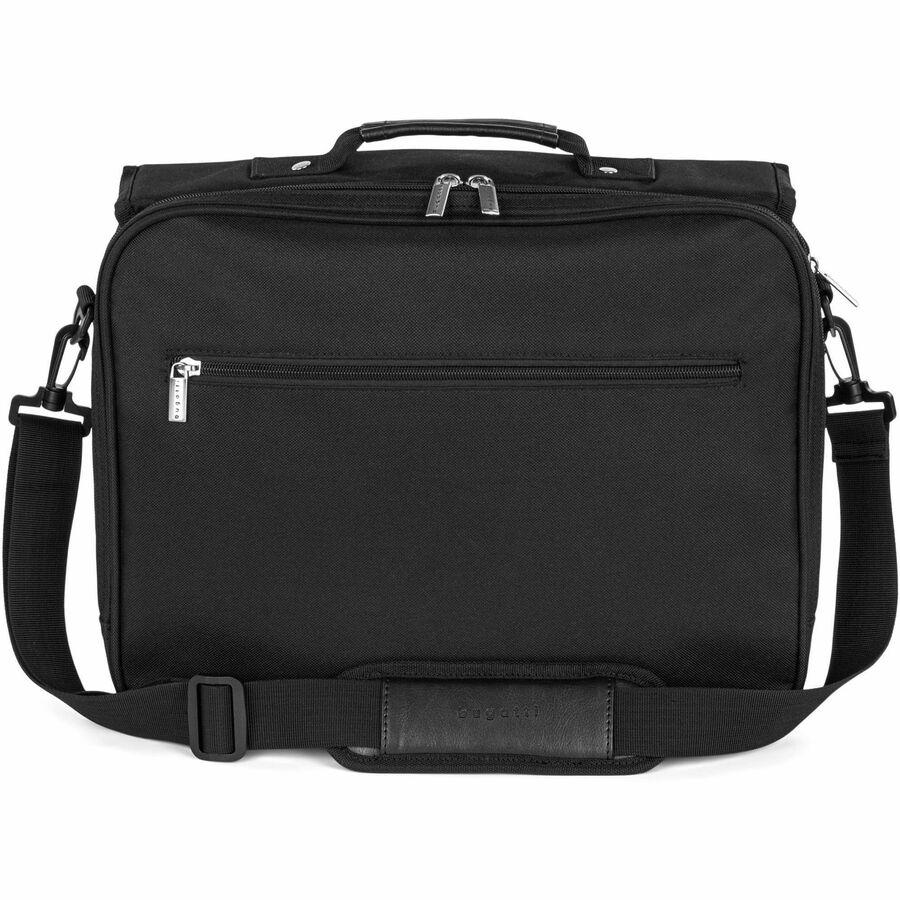 bugatti THE ASSOCIATE Carrying Case (Briefcase) for 15.6" Notebook - Black - Polyester Body - 12" Height x 15" Width x 5" Depth - 1 Each. Picture 4
