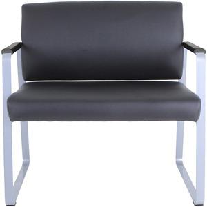 Lorell Healthcare Seating Bariatric Guest Chair - Silver Powder Coated Steel Frame - Black - Vinyl - 1 Each. Picture 7