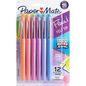 Paper Mate Flair Medium Point Pens - Medium Pen Point - Assorted Water Based Ink - 12 / Pack. Picture 4
