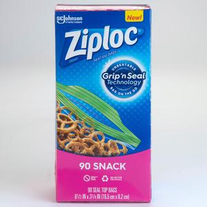 Ziploc&reg; Snack Size Storage Bags - 3.25" Width x 6.50" Length - Clear - Plastic - 90/Box - Snack, Fruit, Vegetables. Picture 2