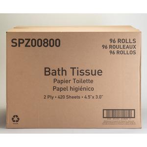 Special Buy 2-ply Bath Tissue - 2 Ply - 4.50" x 3" - 420 Sheets/Roll - 1.64" Core - White - 96 / Carton. Picture 2
