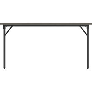 Lorell Folding Training Table - Melamine Top - 60" Table Top Width x 18" Table Top Depth x 1" Table Top Thickness - 30" HeightAssembly Required - Gray - Particleboard Top Material - 1 Each. Picture 11