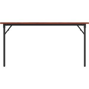 Lorell Folding Training Table - Melamine Top - 60" Table Top Width x 18" Table Top Depth x 1" Table Top Thickness - 30" HeightAssembly Required - Mahogany - Particleboard Top Material - 1 Each. Picture 8