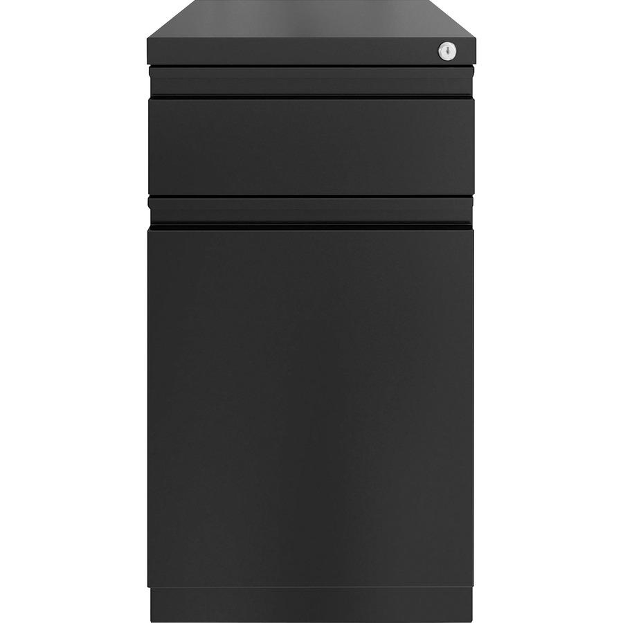 Lorell Backpack Drawer Mobile Pedestal File - 15" x 27.8" x 20" - 2 x Box Drawer(s), File Drawer(s) - Finish: Black. Picture 2
