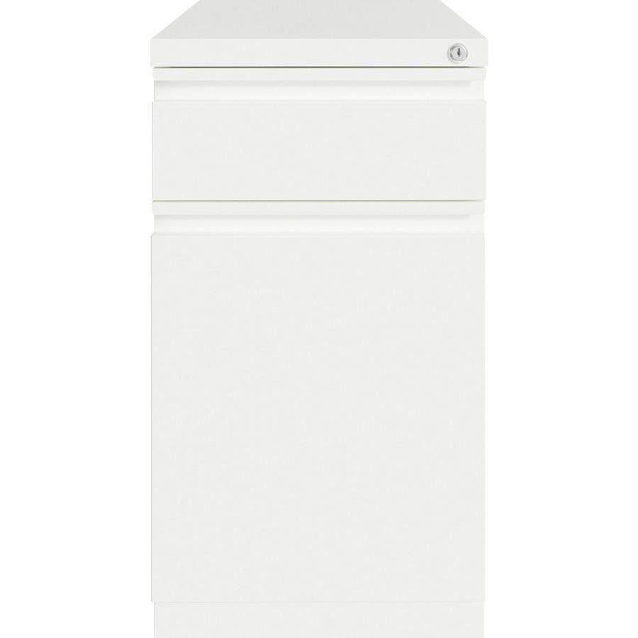 Lorell Mobile File Cabinet with Backpack Drawer - 15" x 27.8"20" - 2 x Box, File Drawer(s) - Finish: White. Picture 2