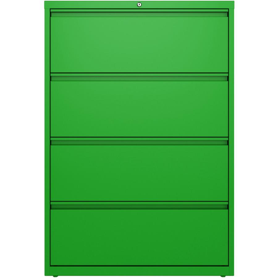 Lorell Fortress Series Lateral File - 36" x 18.8" x 52.5" - 4 x Drawer(s) for File - Letter, Legal, A4 - Lateral - Hanging Rail, Label Holder, Durable, Nonporous Surface, Removable Lock, Locking Bar, . Picture 6