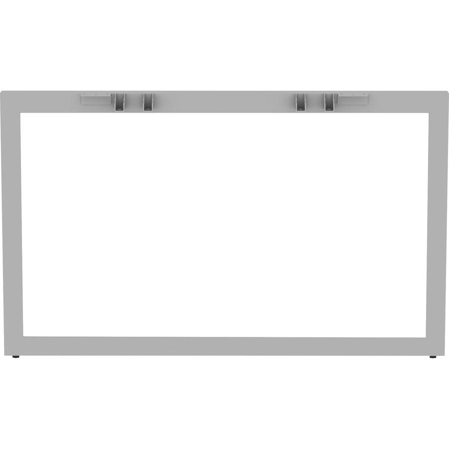 Lorell Relevance Series Wide Side Leg - 45.5" x 4" x 28.5" - Material: Metal Frame - Finish: Silver, Powder Coated. Picture 2