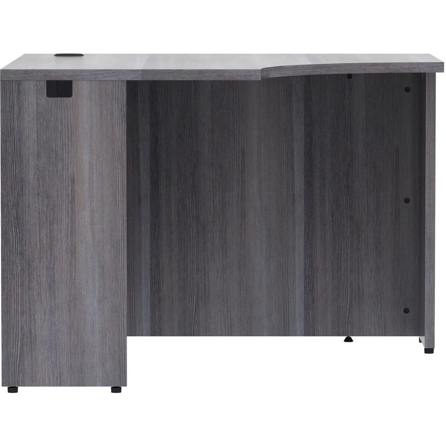 Lorell Essentials Series Corner Desk - 42" x 24"29.5" Desk, 1" Top - Finish: Weathered Charcoal Laminate. Picture 3