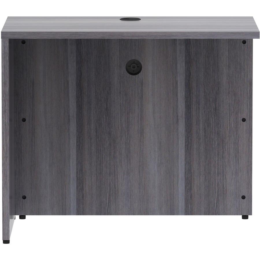 Lorell Essentials Series Return Shell - 35" x 24"29.5" Return Shell, 1" Top - Finish: Weathered Charcoal Laminate. Picture 3