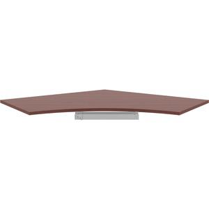 Lorell Relevance Series Curve Worksurface for 120 Workstations - Mahogany Rectangle Top - Contemporary Style - 47.25" Table Top Length x 34.13" Table Top Width x 1" Table Top ThicknessAssembly Require. Picture 8