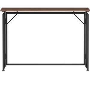 Lorell Folding Desk - For - Table TopWalnut Laminate Rectangle Top - Black Base x 43.30" Table Top Width x 23.62" Table Top Depth - 30" Height - Assembly Required - Brown - 1 Each. Picture 3