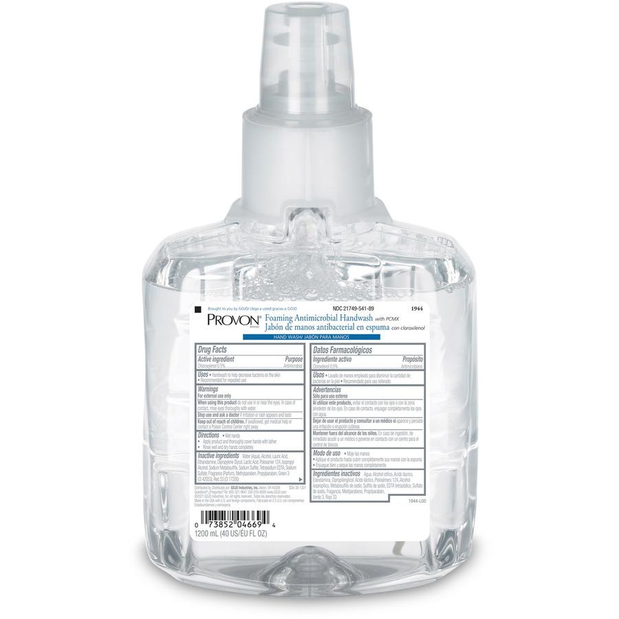 Provon LTX-12 Foaming Antibacterial Handwash - Floral ScentFor - 40.6 fl oz (1200 mL) - Pump Bottle Dispenser - Bacteria Remover, Kill Germs - Hand - Antibacterial - Blue - Triclosan-free, Pleasant Sc. Picture 3