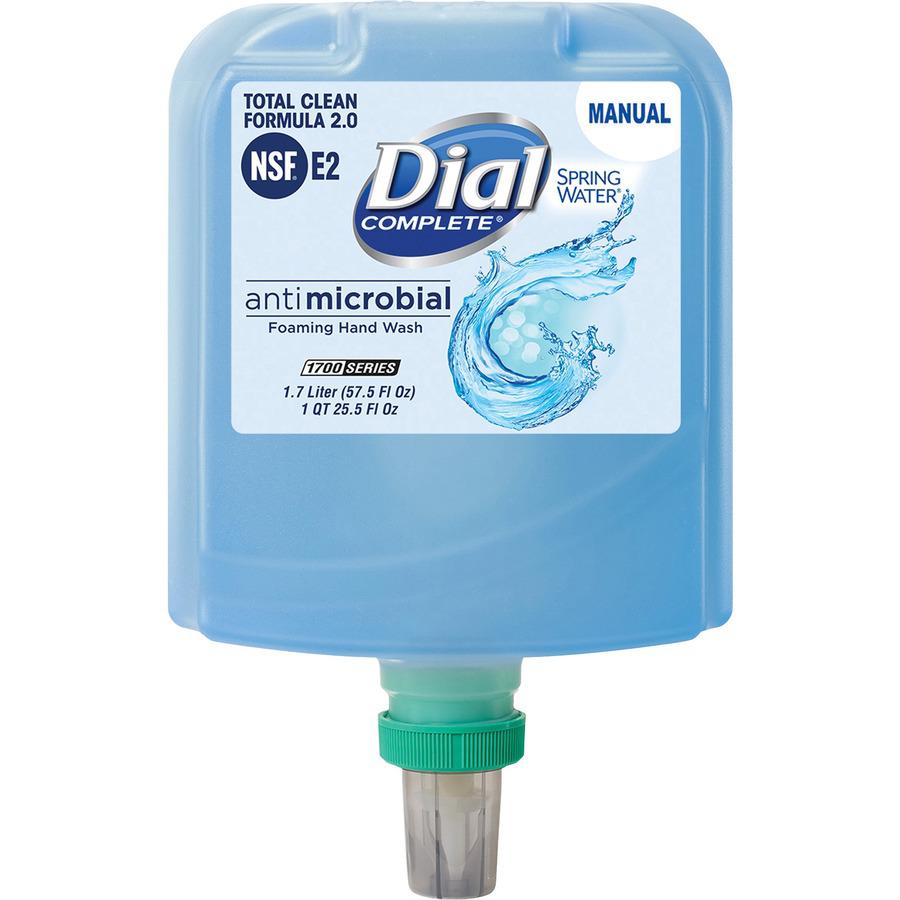 Dial Complete Complete Antibacterial Foaming Hand Wash Refill - Spring Water ScentFor - 57.5 fl oz (1700.5 mL) - Bacteria Remover - Hand, Healthcare, School, Office, Restaurant, Daycare - Moisturizing. Picture 3