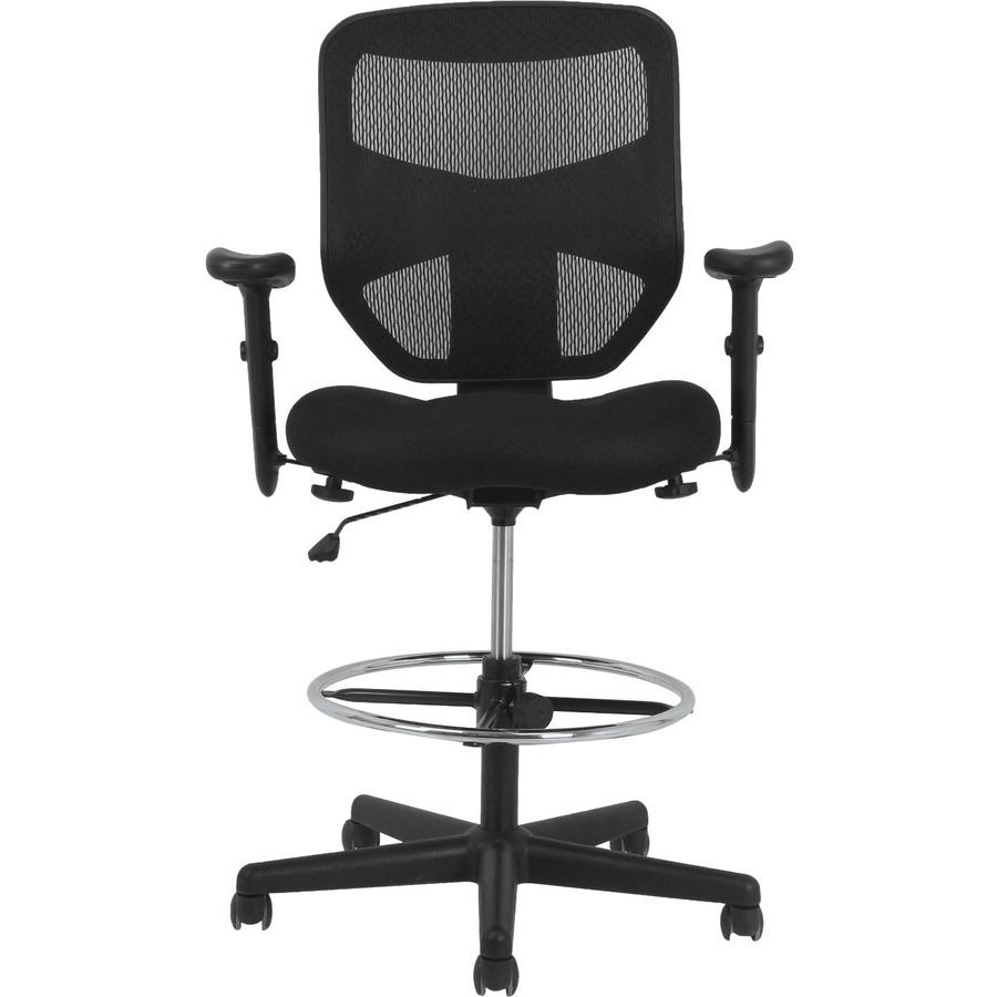 HON Prominent Task Chair - Black Fabric Seat - Black Mesh Back - Black Frame - High Back - Armrest - 1 Each. Picture 3