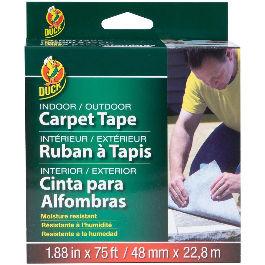 Duck Brand Indoor/Outdoor Carpet Tape - 25 yd Length x 1.88" Width - 1 / Roll - White. Picture 3