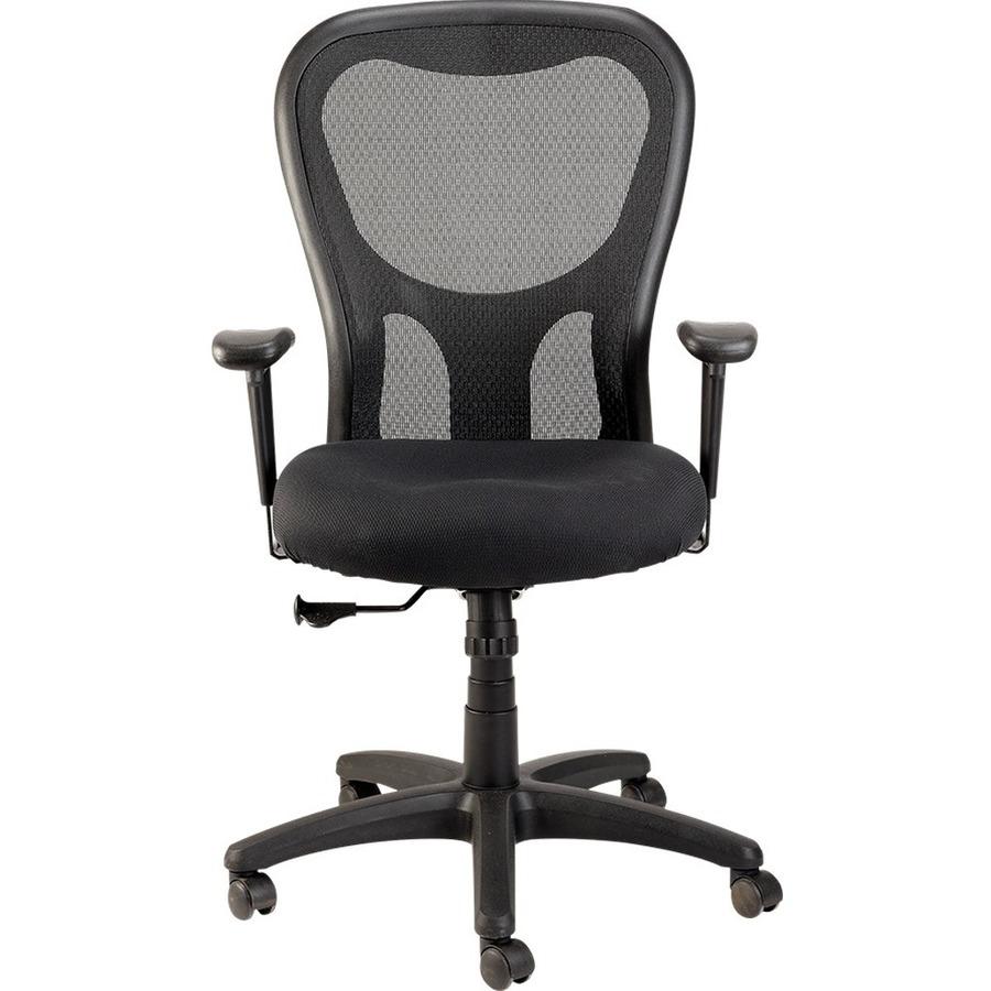 Eurotech Apollo Synchro High Back Chair - Sand Fabric Seat - Black Back - High Back - 5-star Base - Armrest - 1 Each. Picture 2
