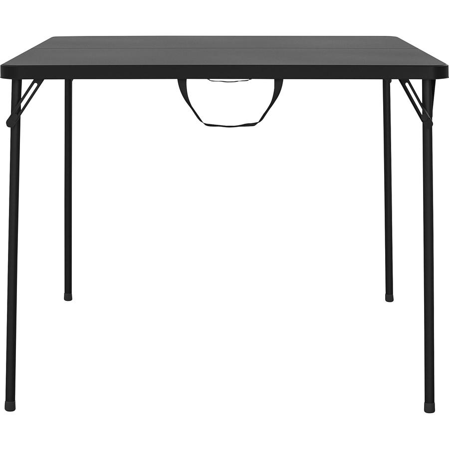 Cosco XL Fold-in-Half Card Table - Four Leg Base - 4 Legs - 200 lb Capacity x 38.50" Table Top Width x 38.50" Table Top Depth - 29.50" Height - Black - 1 Each. Picture 6