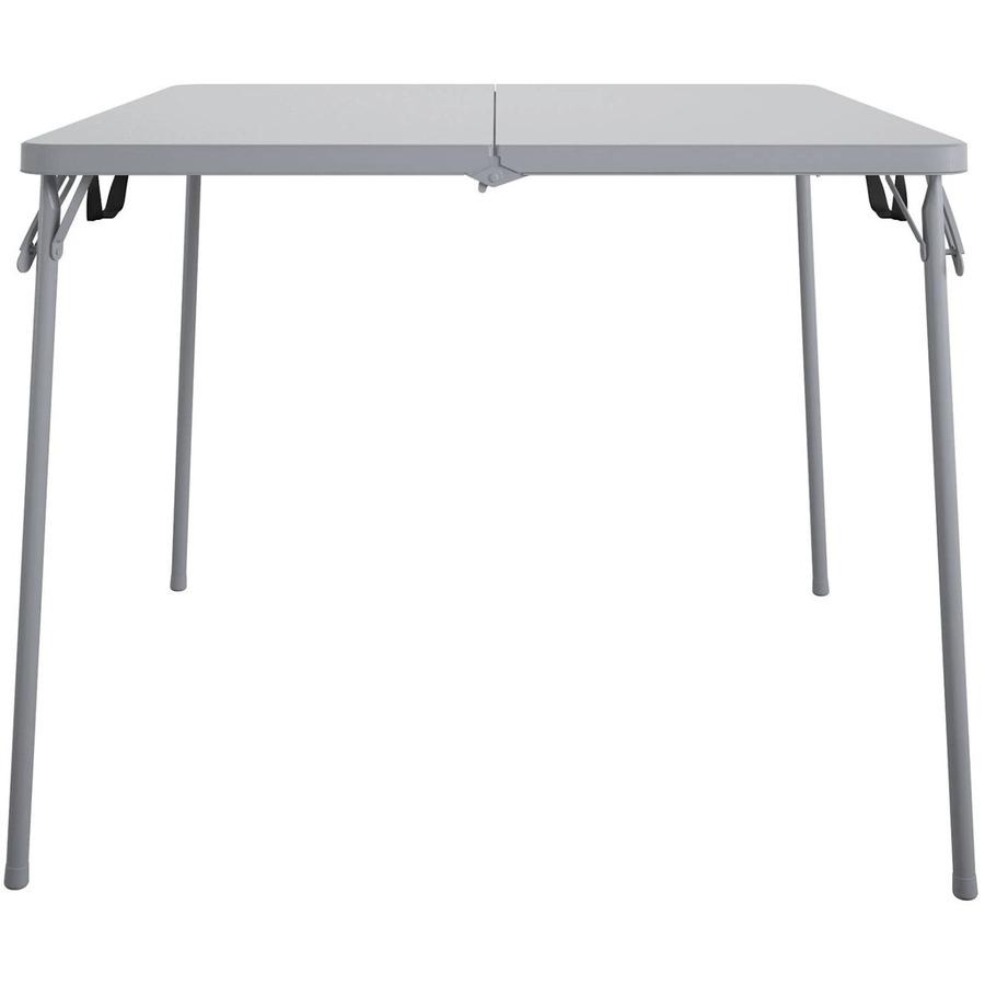 Cosco XL Fold-in-Half Card Table - Four Leg Base - 4 Legs - 38.50" Table Top Width x 38.50" Table Top Depth - 29.50" Height - Gray. Picture 7