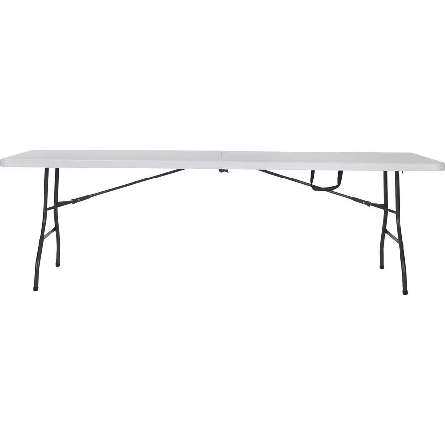 Cosco Fold-in-Half Blow Molded Table - Rectangle Top - Four Leg Base - 4 Legs - 300 lb Capacity x 30" Table Top Width x 96" Table Top Depth - 29.25" Height - White - 1 Each. Picture 6